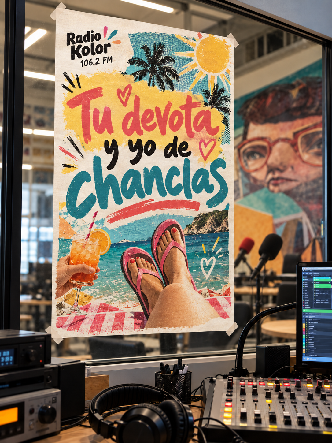 Tu devota y yo de chanclas